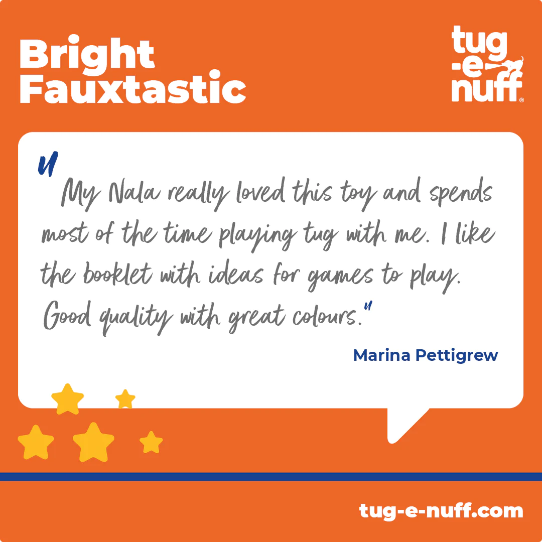 Bright Fauxtastic Dog Tug Training Toy by Tug-e-Nuff - Image 5