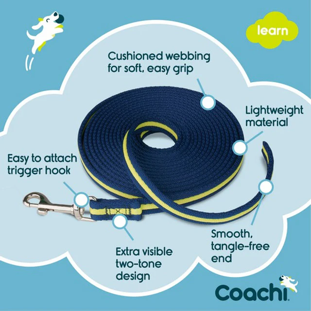 CoA Coachi Training 5m Long-Line Lead in Navy & Lime - Image 3