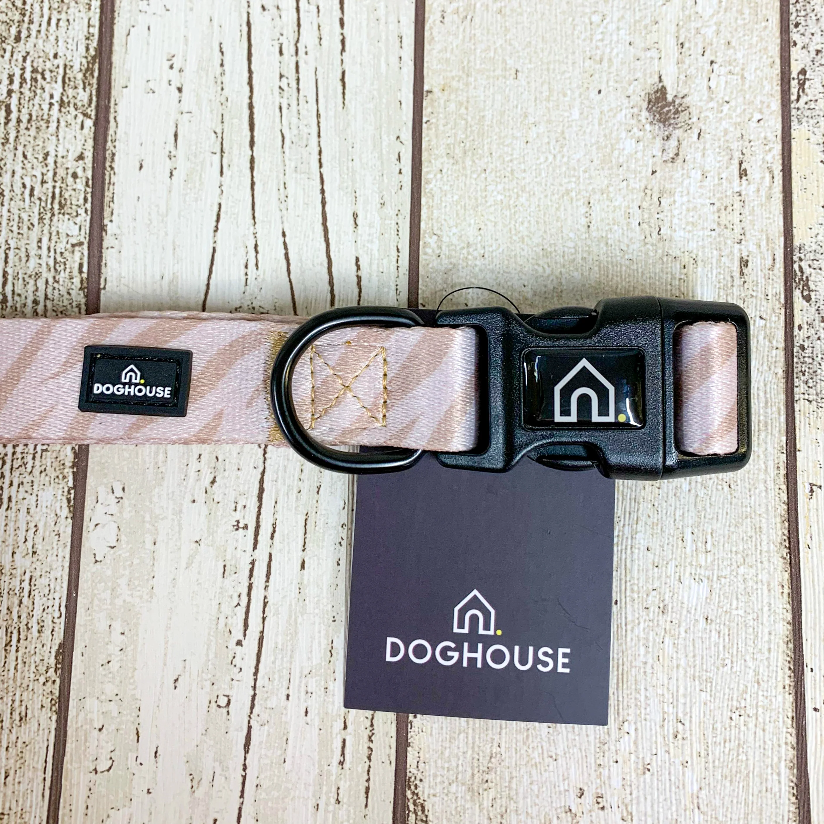 Doghouse Everyday Comfort Dog Collar in Nude Zebra Stripe - Image 6