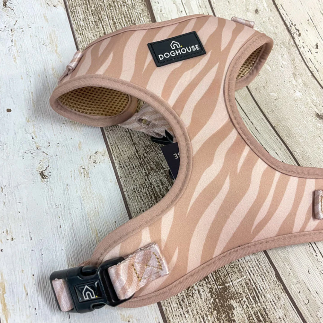 Doghouse Everyday Comfort Harness in Nude Zebra Stripe - Image 10