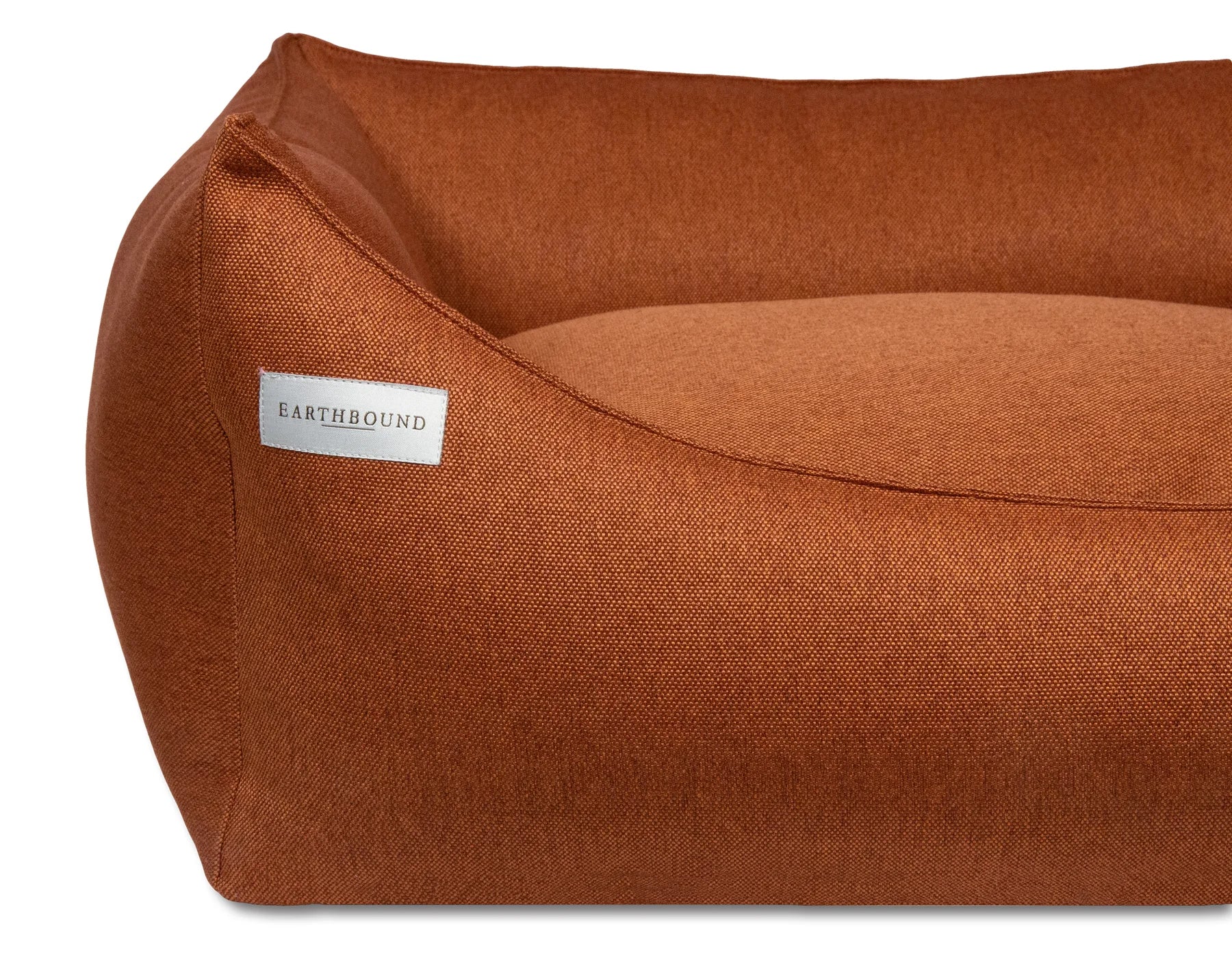 Earthbound Rectangular Camden Burnt Orange Dog Bed - Image 2