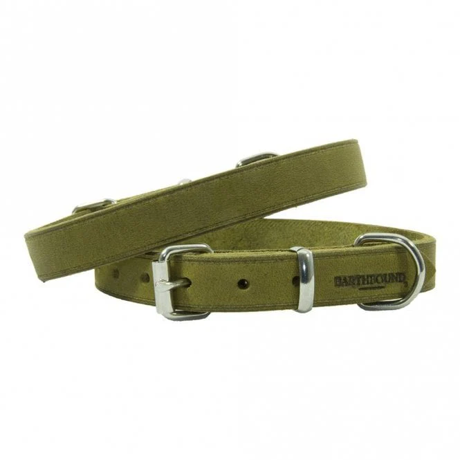 Earthbound Soft Country Leather Collar in Green