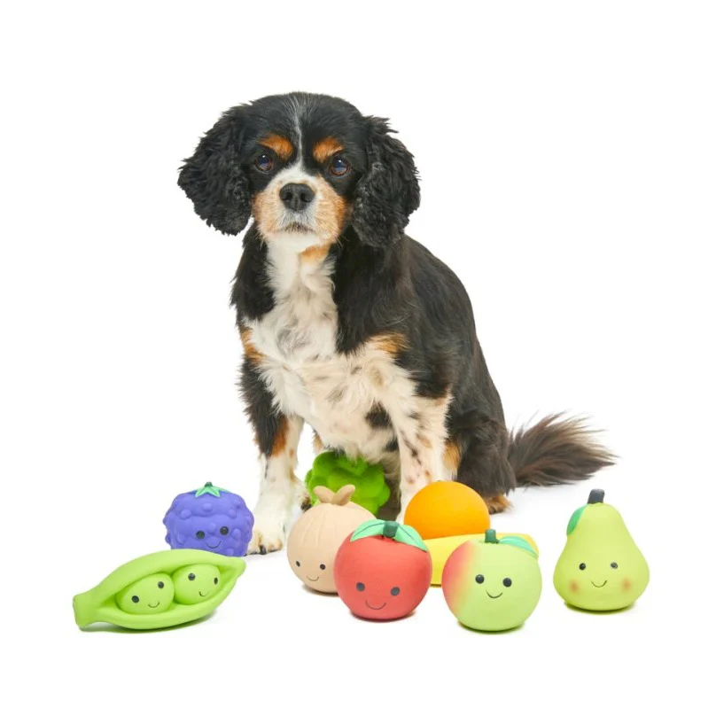 Foodie Faces Latex Apple Dog Toy - Image 5