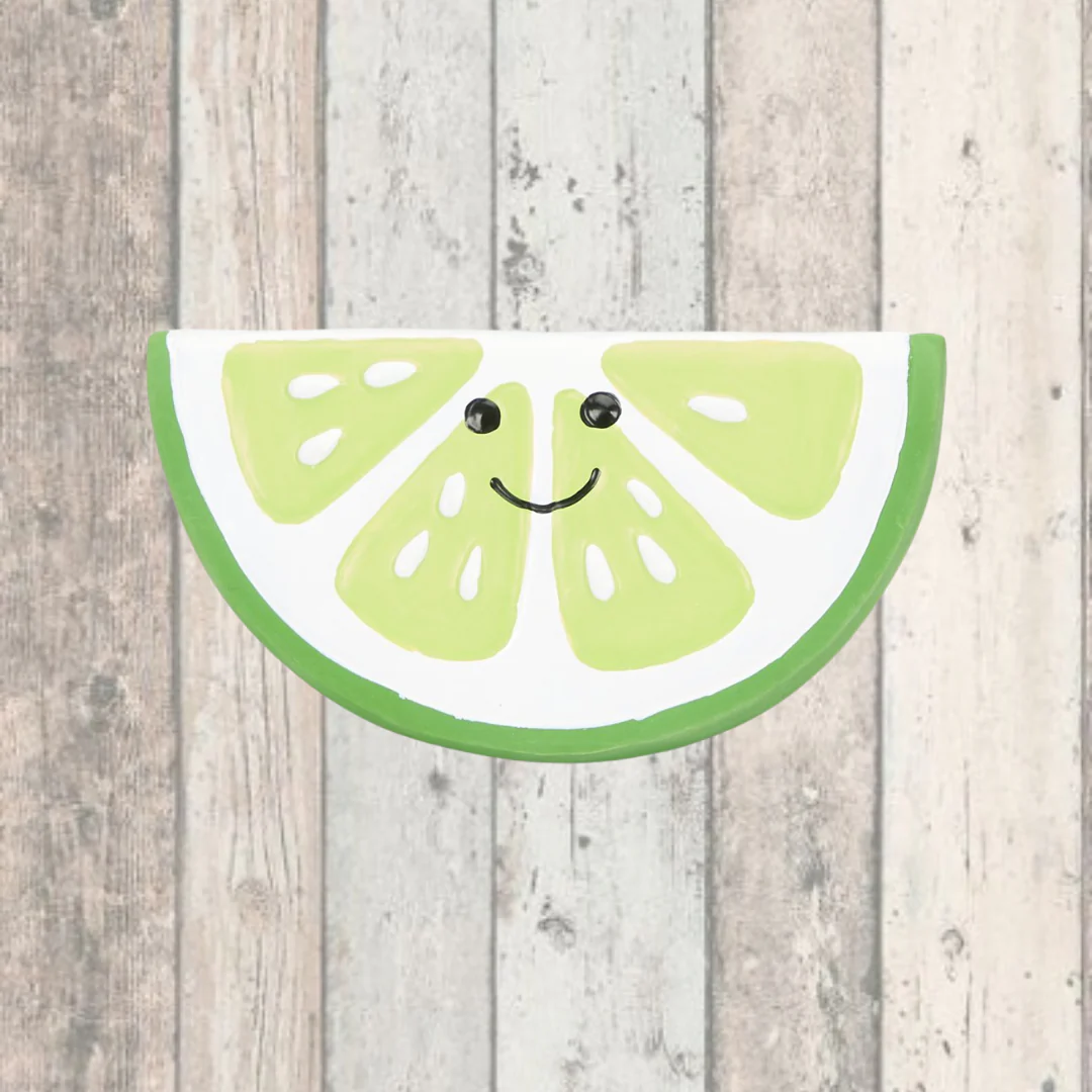 Foodie Faces Latex Lime Dog Toy