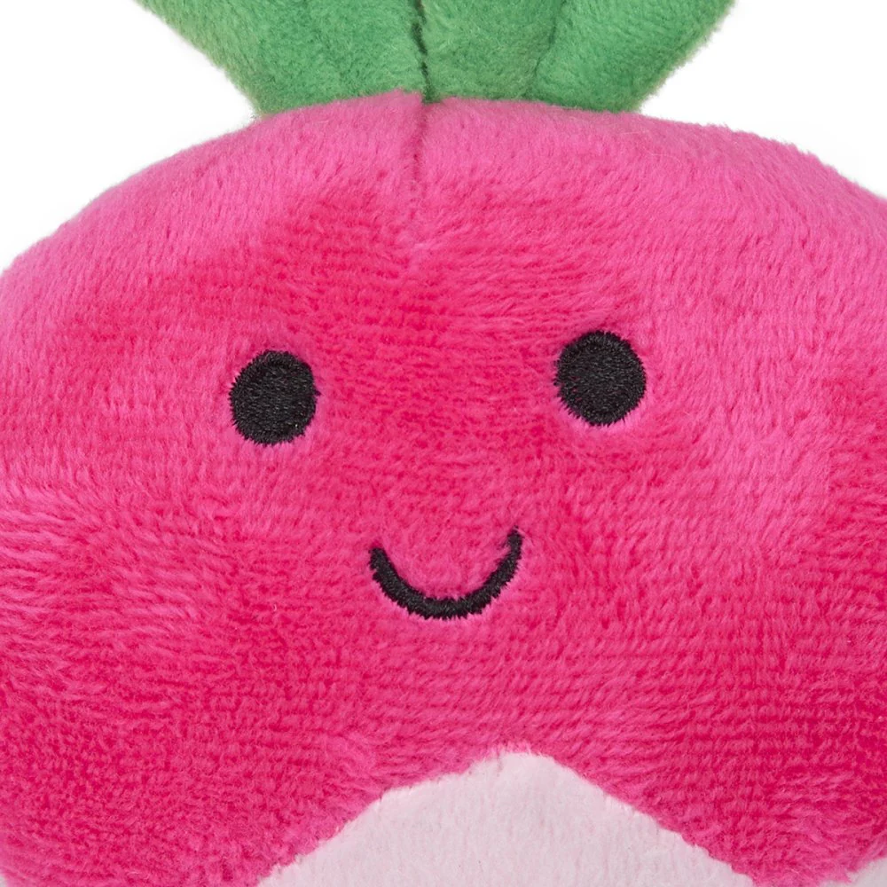Foodie Faces Reuben Radish Plush Dog Toy - Image 4