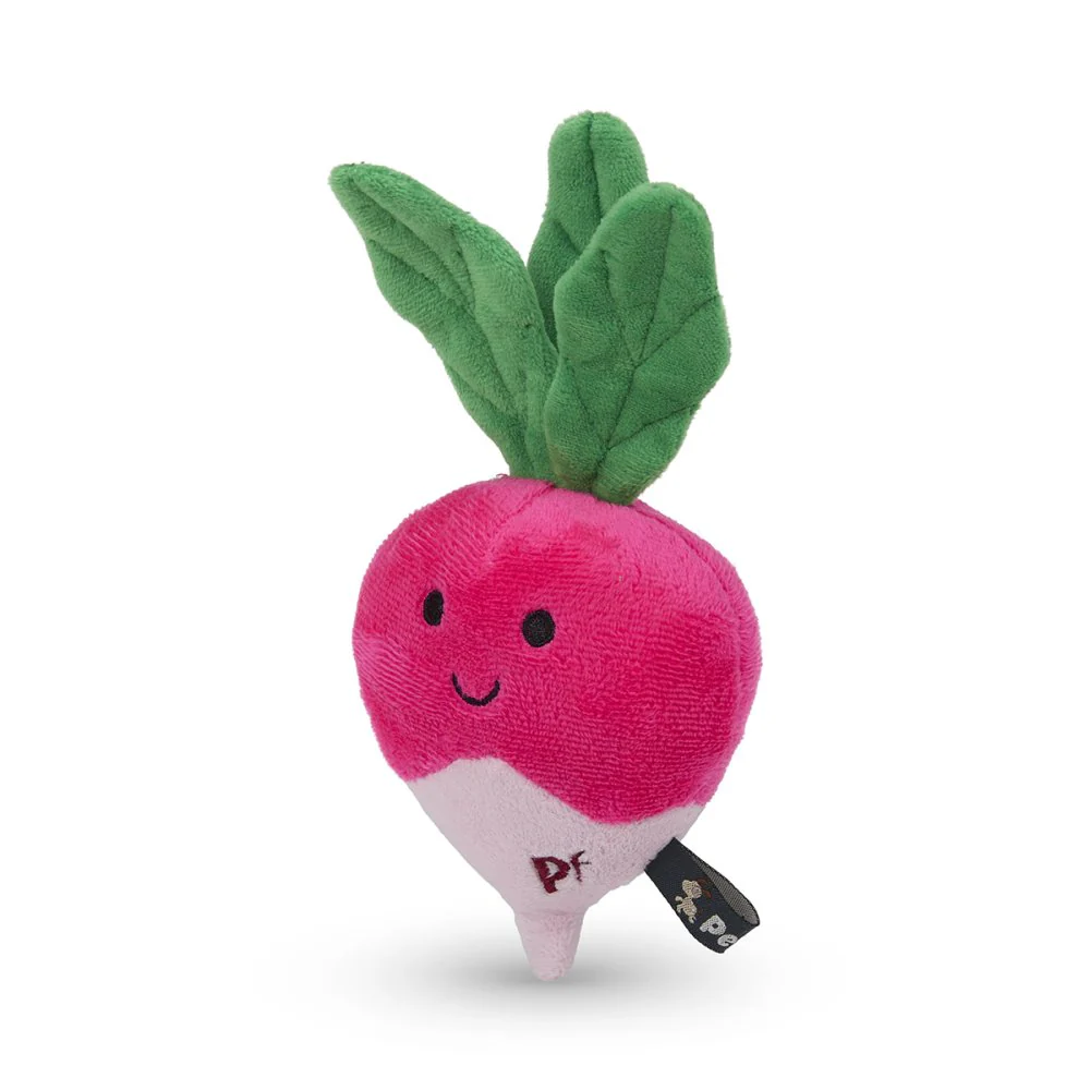 Foodie Faces Reuben Radish Plush Dog Toy - Image 5
