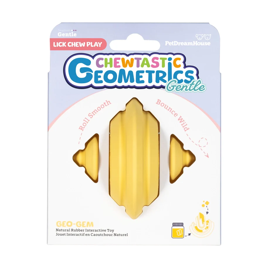 Chewtastic Geometric Natural Rubber Geo-Gem Toy - Image 2