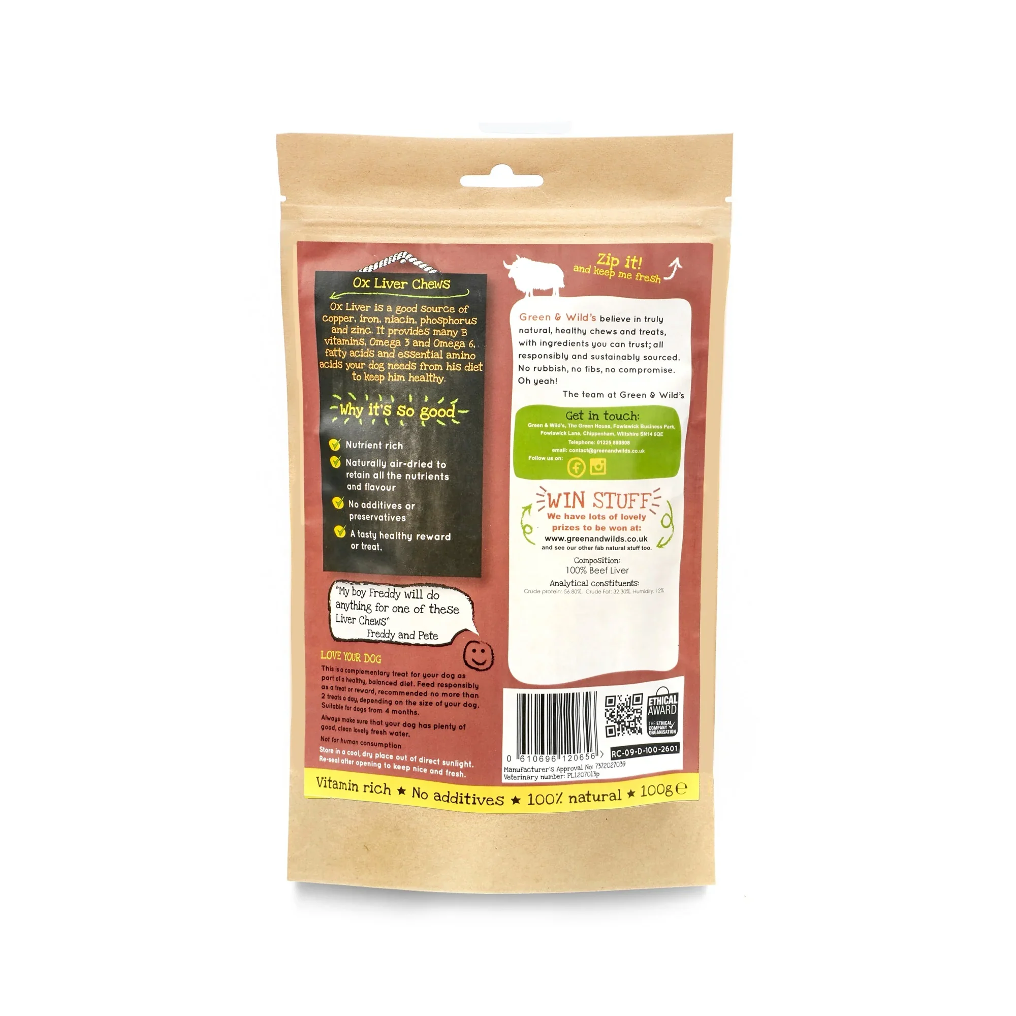 Green & Wilds Ox Liver Chews - Image 4