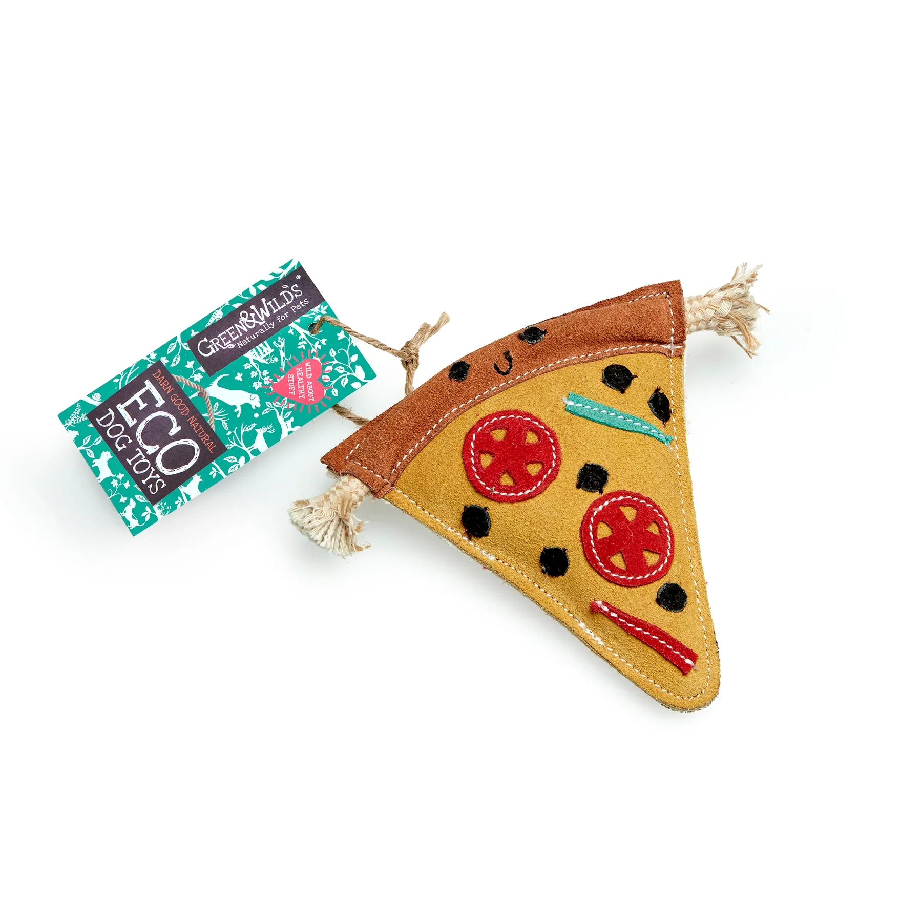 Green & Wilds Pepe Le Pizza Eco Dog Toy - Image 7
