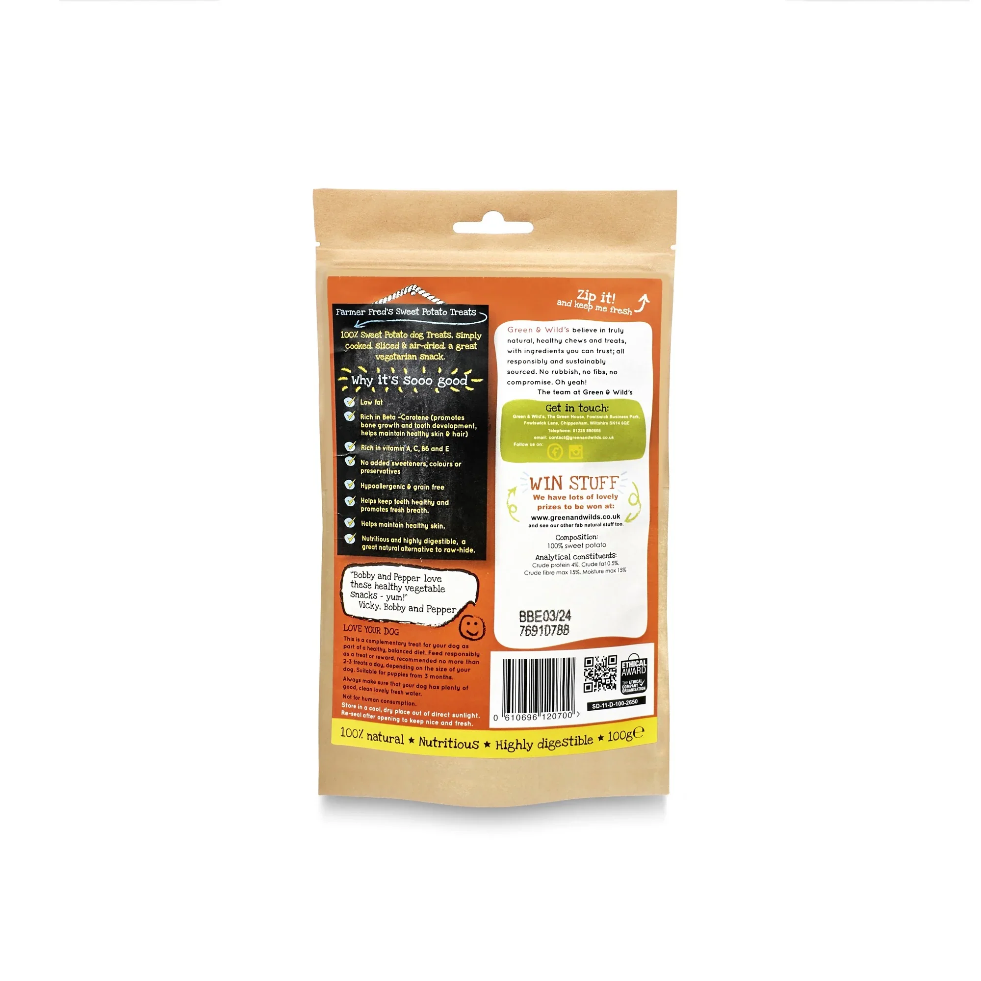 Green & Wilds Sweet Potato Chews - Image 3