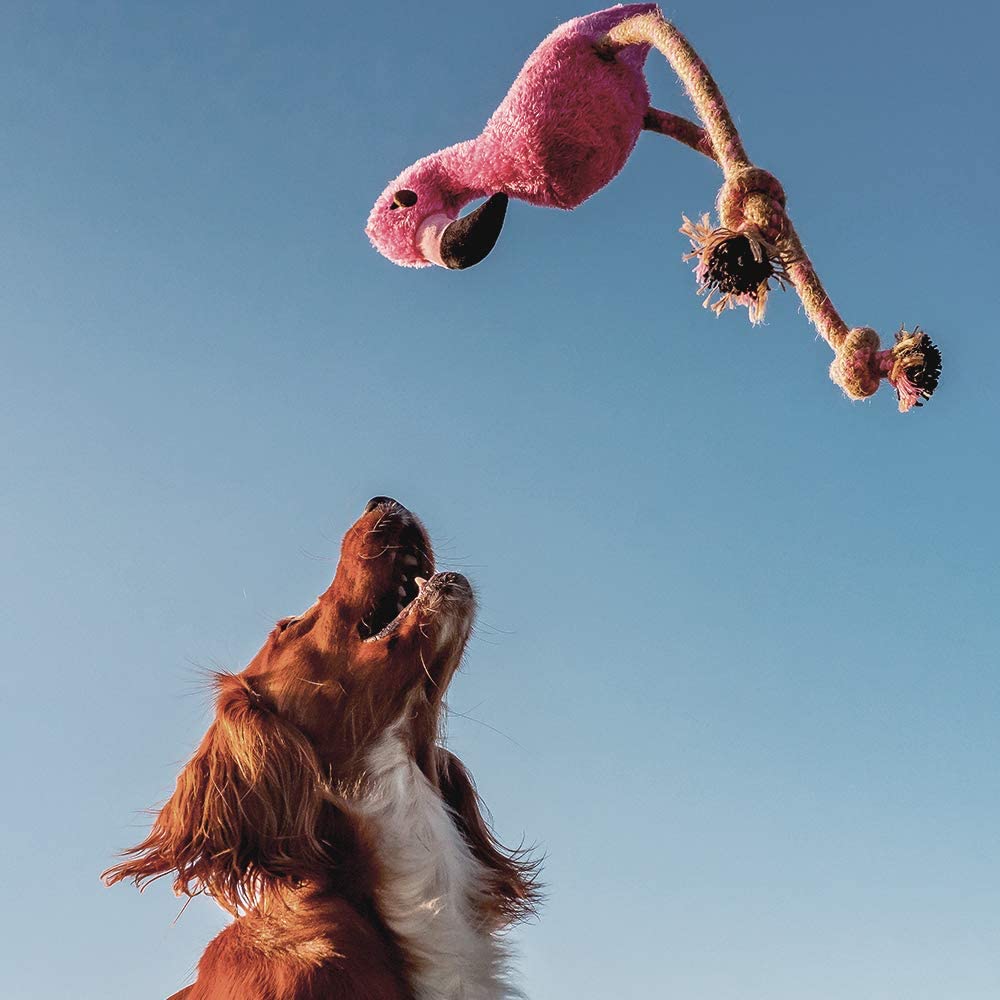 Beco Hemp Rope Flamingo Dog Toy - Image 3