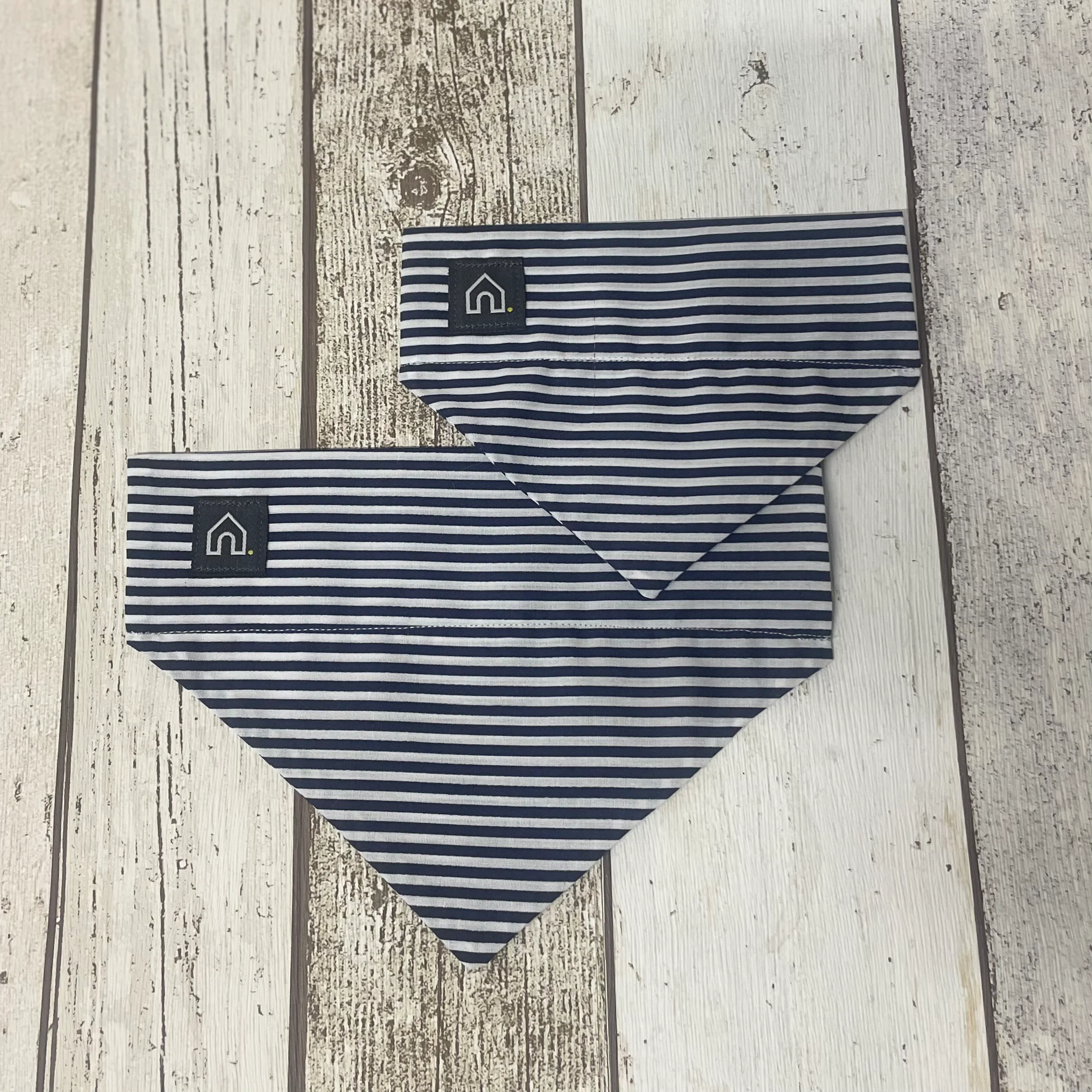 Doghouse Navy Pin Stripe Slip-on Dog Bandana
