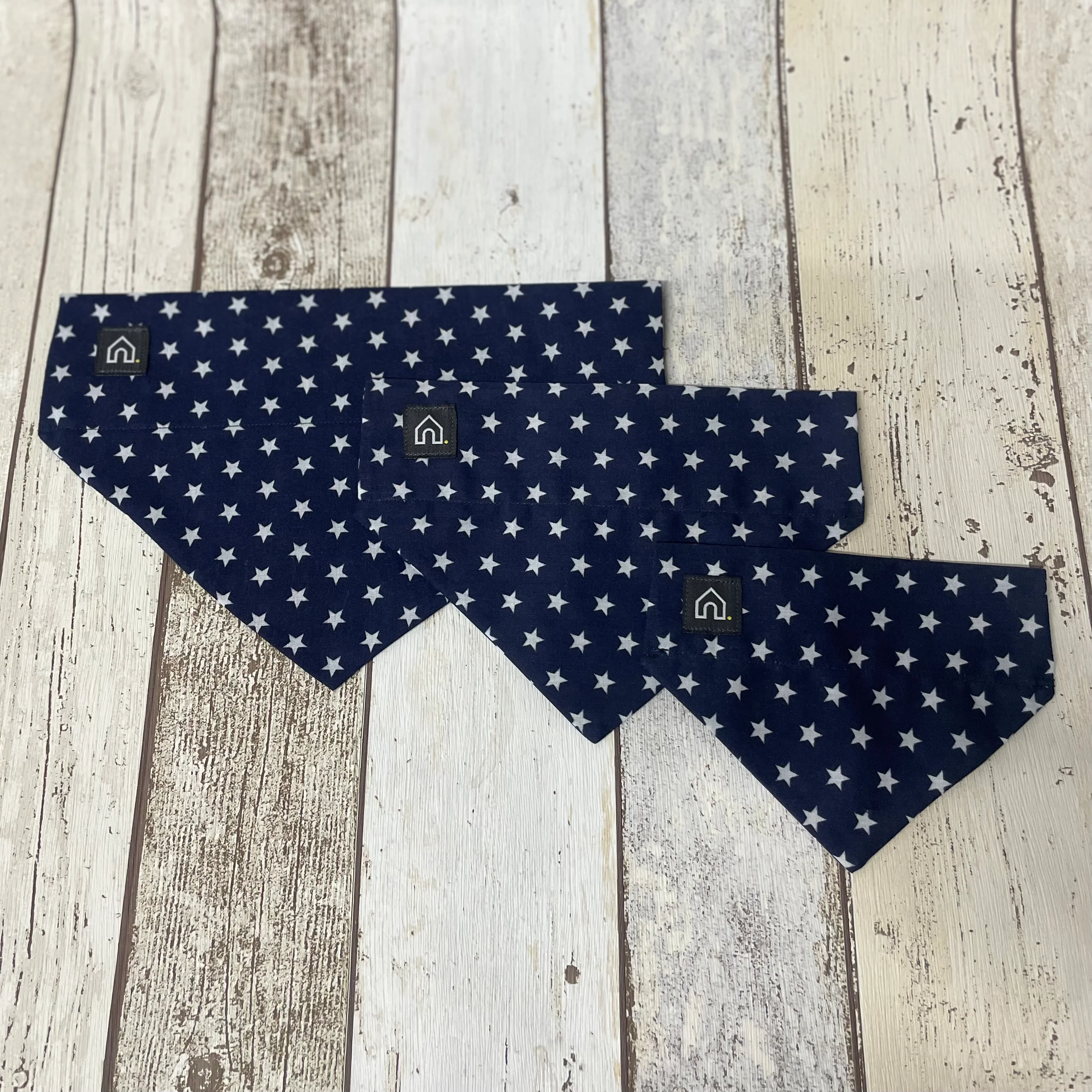 Doghouse Navy Star Slip-on Dog Bandana