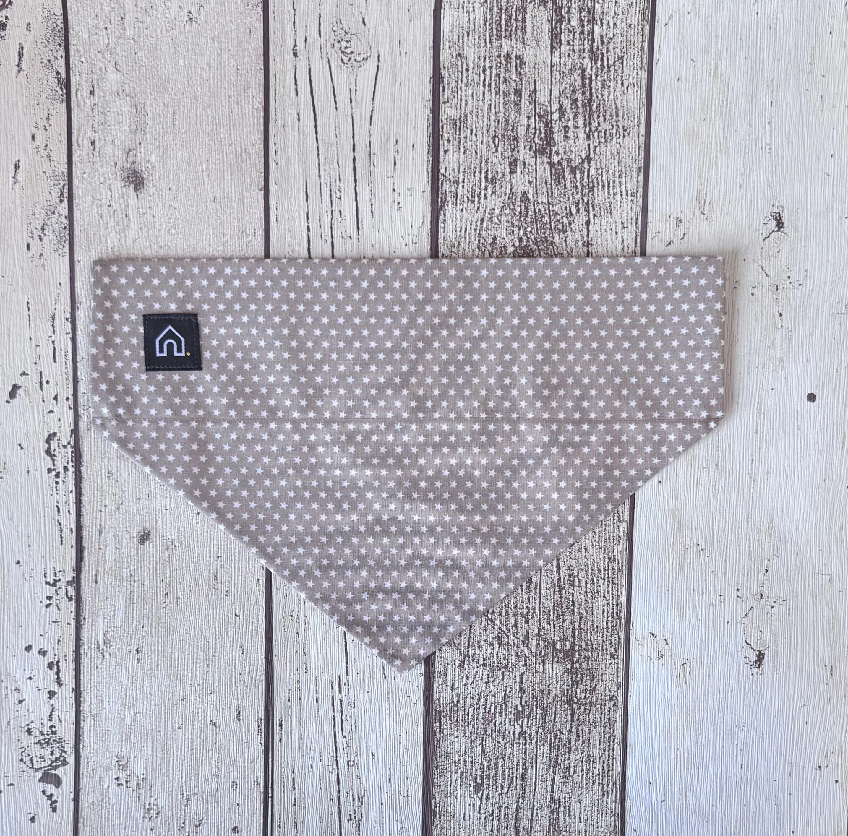 Doghouse Taupe Stars Slip-on Bandana - Image 2