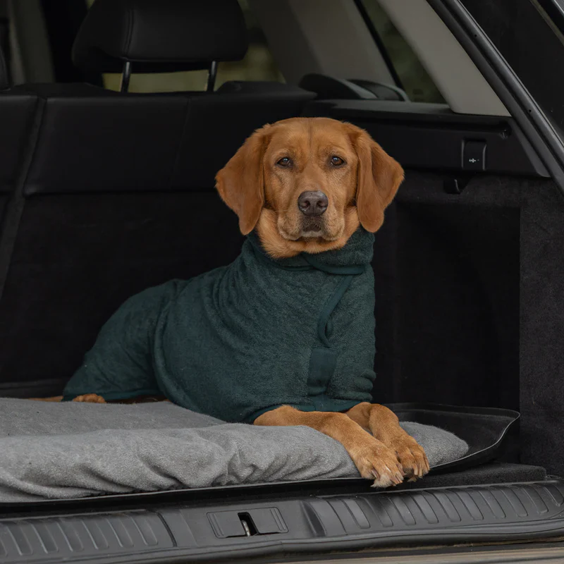 Ruff and Tumble Dog Drying Coat - Forest Green - Image 4