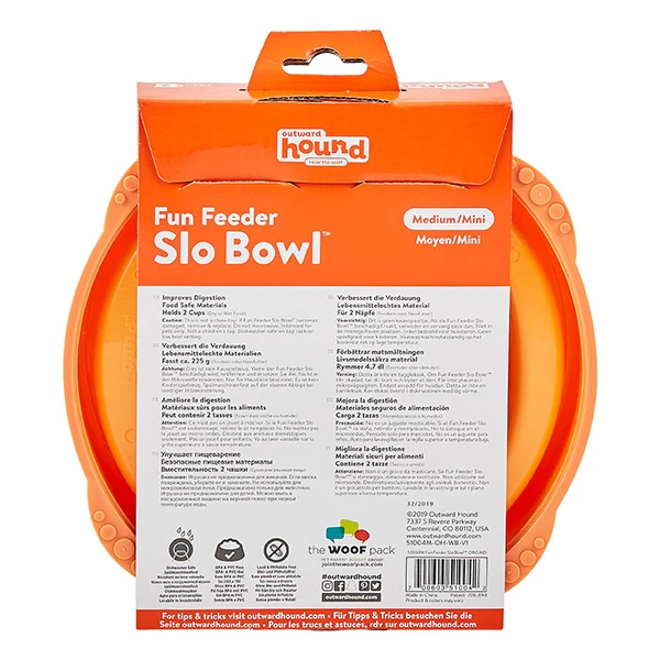 Outward Hound Fun Feeder Swirl Orange - Image 5