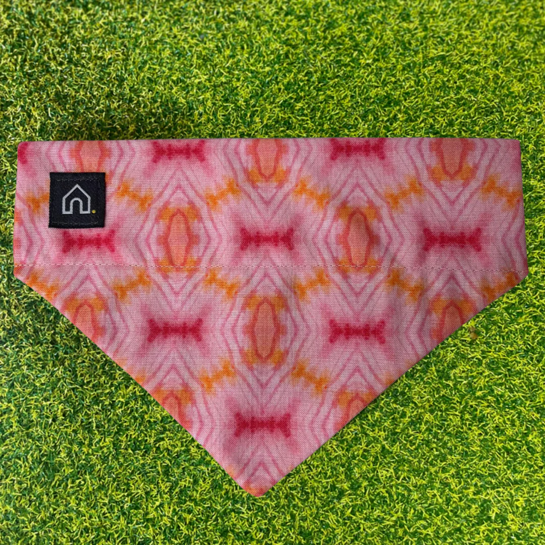 Doghouse Pink Tie Dye Slip On Dog Bandana