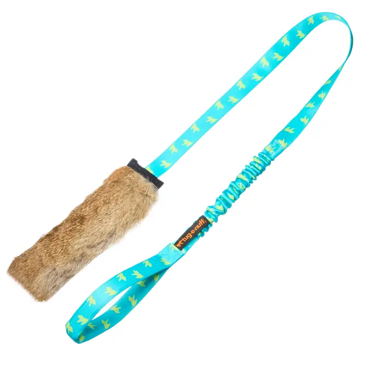Rabbit Fur Squeaky Bungee Chaser Toy by Tug-e-Nuff - Image 4