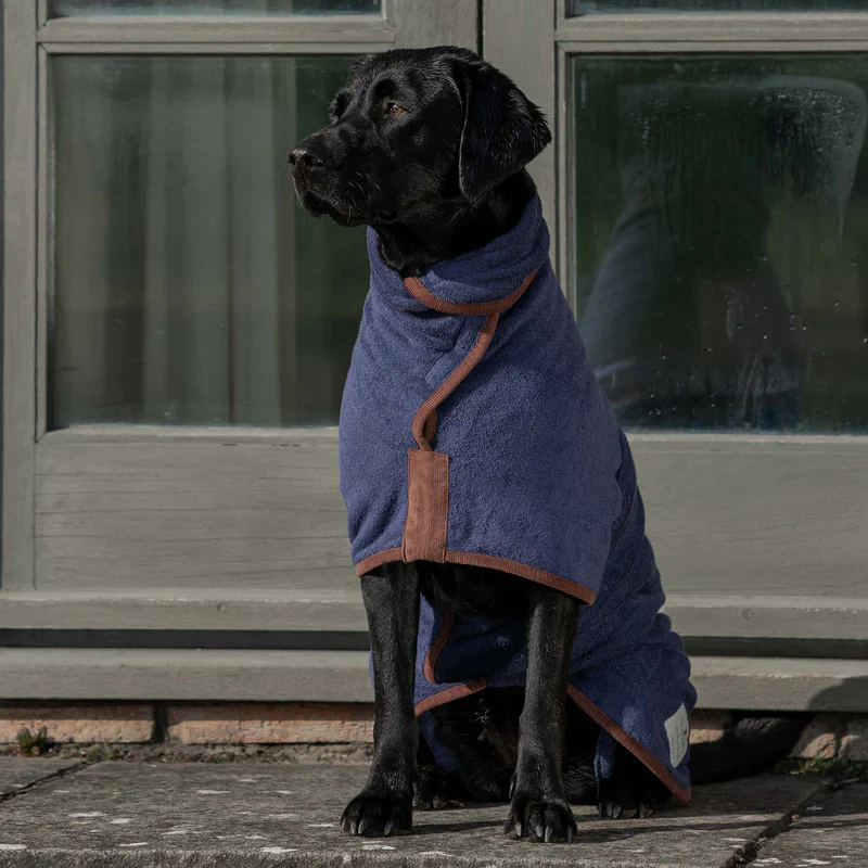 NEW Ruff and Tumble Dog Drying Coat - French Navy - Image 2