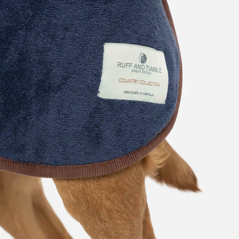 NEW Ruff and Tumble Dog Drying Coat - French Navy - Image 3