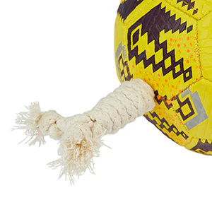 SportsPet Tough Durable Football with Rope - Image 4