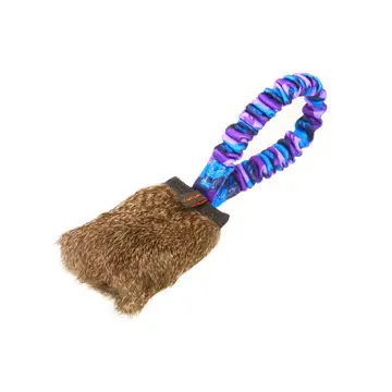 Rabbit Fur Pocket Bungee Squeaker by Tug-e-Nuff