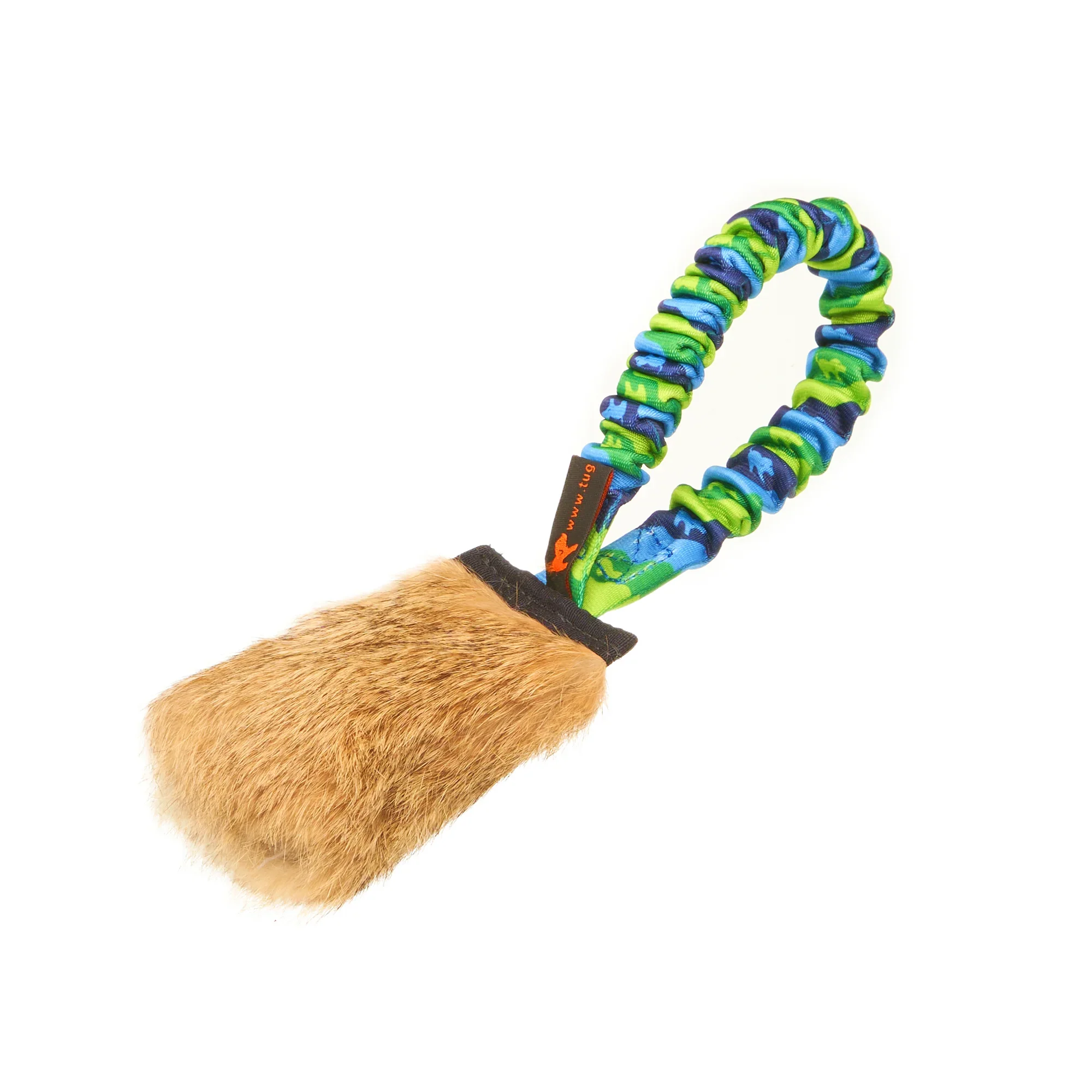 Rabbit Fur Pocket Bungee Squeaker by Tug-e-Nuff - Image 3